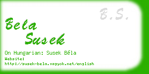 bela susek business card